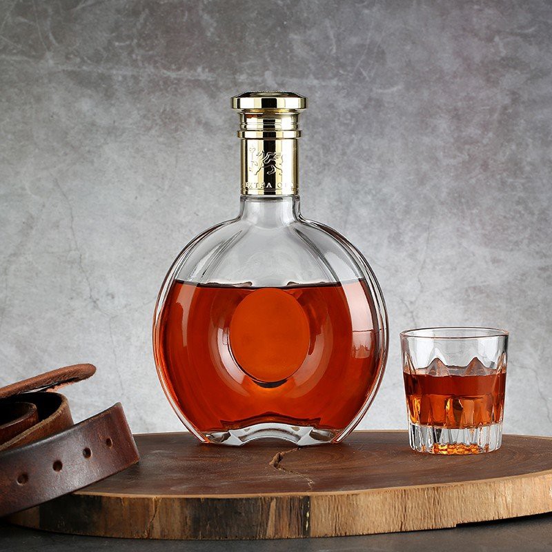 antique glass whiskey bottles